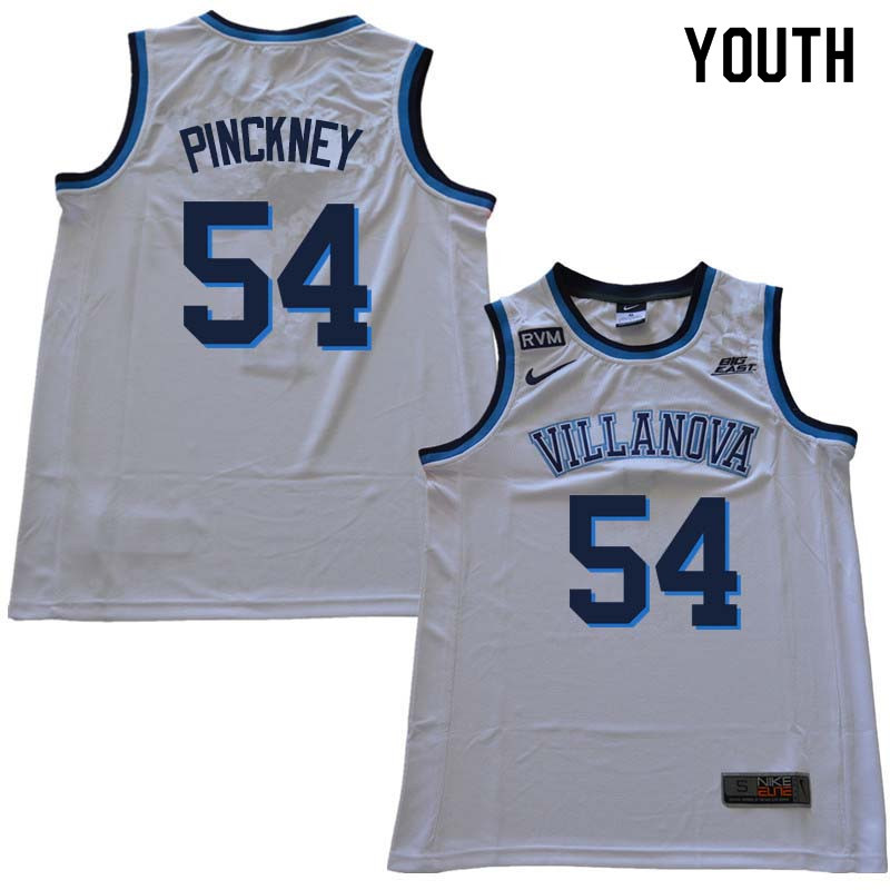 2018 Youth #54 Ed Pinckney Willanova Wildcats College Basketball Jerseys Sale-White